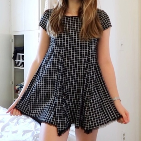 Urban Outfitters Dresses & Skirts - Silence + Noise Grid Print Babydoll Dress